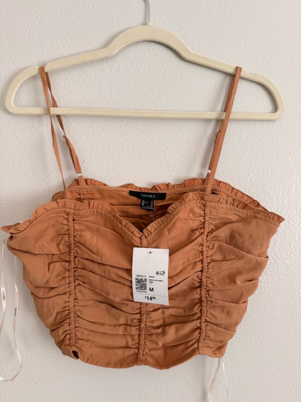 Forever 21 Burnt Orange Ruched Camisole